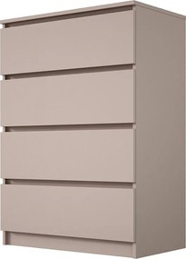 Komoda: 4 szuflady, karmelowa, 70 x 100 x 39 cm