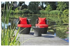 Czarny zestaw mebli ogrodowych Linz – Garden Pleasure