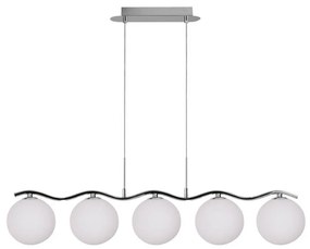 Lampa wisząca w kolorze srebra ze szklanym kloszem 12x86 cm Ramon – Candellux Lighting