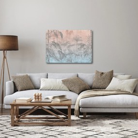 Obraz - Tropikalne rośliny na ścianie (70x50 cm)