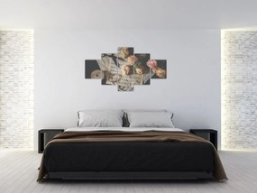 Obraz nut i róż (125x70 cm)
