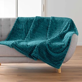 Niebieski koc z mikfroflaneli 125x150 cm Mini Frosty – douceur d'intérieur
