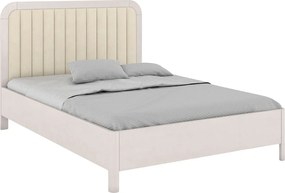 Łóżko bukowe Visby MODENA, 160X200, biały/ecru