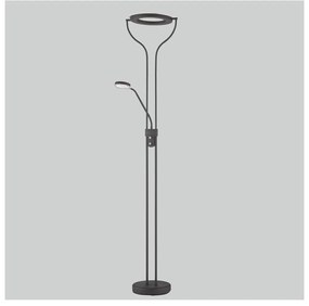 Czarna lampa stojąca LED ze ściemniaczem (wysokość 180 cm) Davos – Fischer &amp; Honsel
