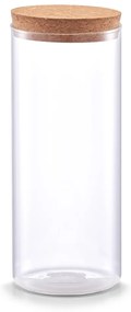 Smukły słoik z korkową pokrywką, 1400 ml