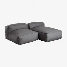 Modułowa Sofa Z Szezlongiem 2-częściowa Dojans Szary Granit - Sklum