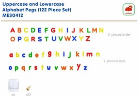 Masterkidz alfabet zestaw liter (dużych i małych) do paneli ściennych stem 122 el.