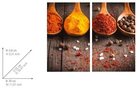 Płyty ochronne na kuchenkę ze szkła hartowanego zestaw 2 szt. 52x30 cm Curry – Allstar