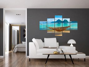 Obraz - Hamak na plaży (125x70 cm)