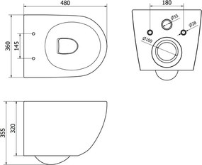 Mexen Lena miska wc Rimless z deską wolnoopadającą slim, duroplast, biała kamień - 30224092