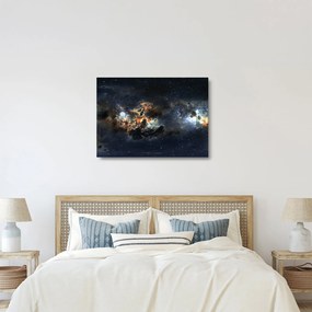 Obraz na szkle - Wszechświat z mgławicą (70x50 cm)