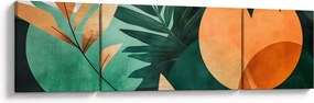 Obraz - Geometryczne motywy naturalne (170x50 cm)