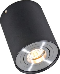 Inteligentny reflektor natynkowy czarny ze stalą z WiFi GU10 - Rondoo Up