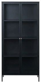 Czarna metalowa witryna 90x190 cm Carmel – Unique Furniture