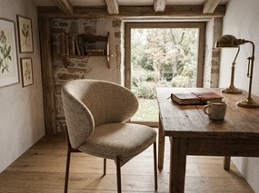 Krzesło do jadalni KIOTO, orzech/beżowy