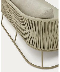 Stalowa sofa ogrodowa w kolorze khaki Saconca – Kave Home
