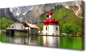 Fotoobraz na płótnie Dom pod Górskim Szczytem