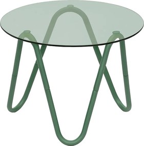 Okrągły stolik ze szklanym blatem ø 50 cm Ventana Round – Leitmotiv