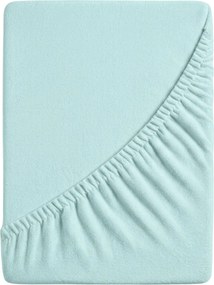 PrzytulneMieszkanie.pl Prześcieradło frotte miętowe 90 x 200 cm