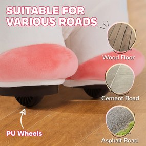 AIYAPLAY 6V Elektryczny Jeździk-Jednorożec dla Dzieci, Zasilanie Bateryjne, Z funkcją muzyki i ruchu do przodu, 18-36 miesięcy, Biały