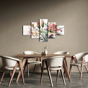 Obraz - Lilie, ilustracje (125x70 cm)