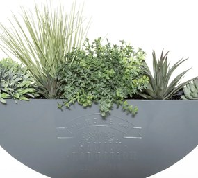 Sztuczne kwiaty, Ø 44 cm, wisząca dekoracja w metalowej osłonce