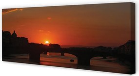 Zdjęcie na płótnie Rzeka o Złotej Godzinie