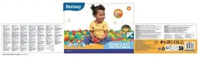 Bestway 100 plastikowych kulek w torbie zapinanejna zamek, średnica 5,85 cm