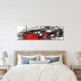 Obraz - Malowany samochód w akcji (170x50 cm)