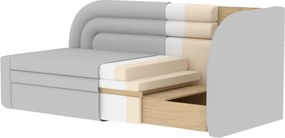 Beżowa rozkładana sofa 3-osobowa FABILLO Wersja: Lewy róg