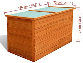 Brązowa skrzynia ogrodowa zamykana - Mellu