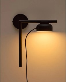 Czarny metalowy kinkiet LED ze ściemniaczem do kontaktu Orey – Kave Home
