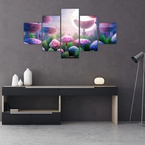 Obraz - Grzyby w pełni księżyca, grafika (125x70 cm)
