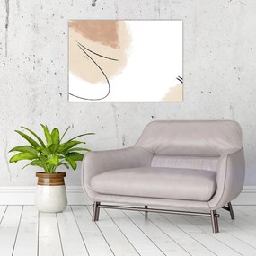 Obraz na szkle - Biała abstrakcja (70x50 cm)