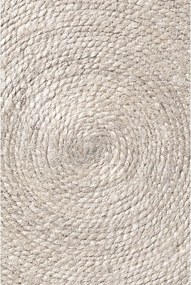 Okrągły dywan z juty dwustronny/tkany ręcznie w jasnym naturalnym kolorze ø 150 cm Lina – Hanse Home