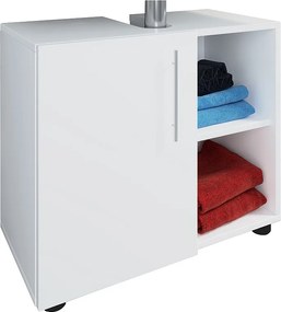 Szafka łazienkowa z drewna Flandu lll obrotowe drzwi