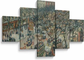 Obraz - Camille Pissarro, Boulevard des Italiens, Morning, Sunlight, reprodukcje (125x70 cm)