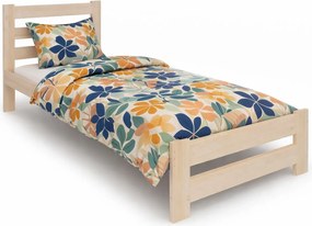 Drewniane jednoosobowe łóżko skandynawskie 90x200 S5-E62