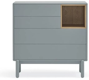 Niebieska/szara niska komoda 90x90 cm Corvo – Teulat