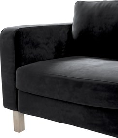 Pokrowiec na fotel Karlstad kolor czarny tkanina połyskliwa, welwetowa