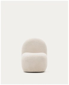 Biały fotel dziecięcy z materiału bouclé Bucky – Kave Home