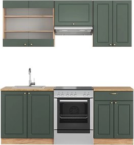 Aneks kuchenny green-gold country/gold power oak 200x60x81.6 fame-line