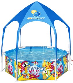 Basen stelażowy Steel Pro z daszkiem 183 x 51 cm 930 l BESTWAY