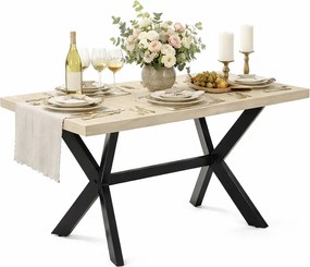 Stół do jadalni z drewna mango Glefro 2X – biały