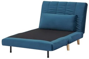 Niebieski rozkładany fotel BILLY VELVET