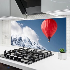 Panel Szklany Balon Szczyty Gór Zima