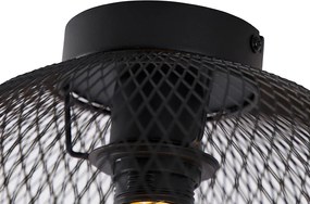 Nowoczesna lampa sufitowa czarna 30 cm - Mesh Ball