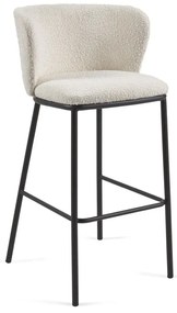 Biały hoker (wysokość siedziska 75 cm) Ciselia – Kave Home