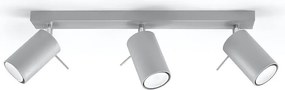 Plafony nowoczesny Briix, stal - 3 źródło światła 4000K - L.45 x H.16 cm - szary