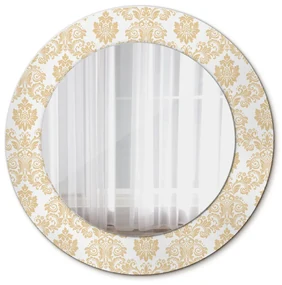 Barokowy damask Lustro dekoracyjne okrągłe